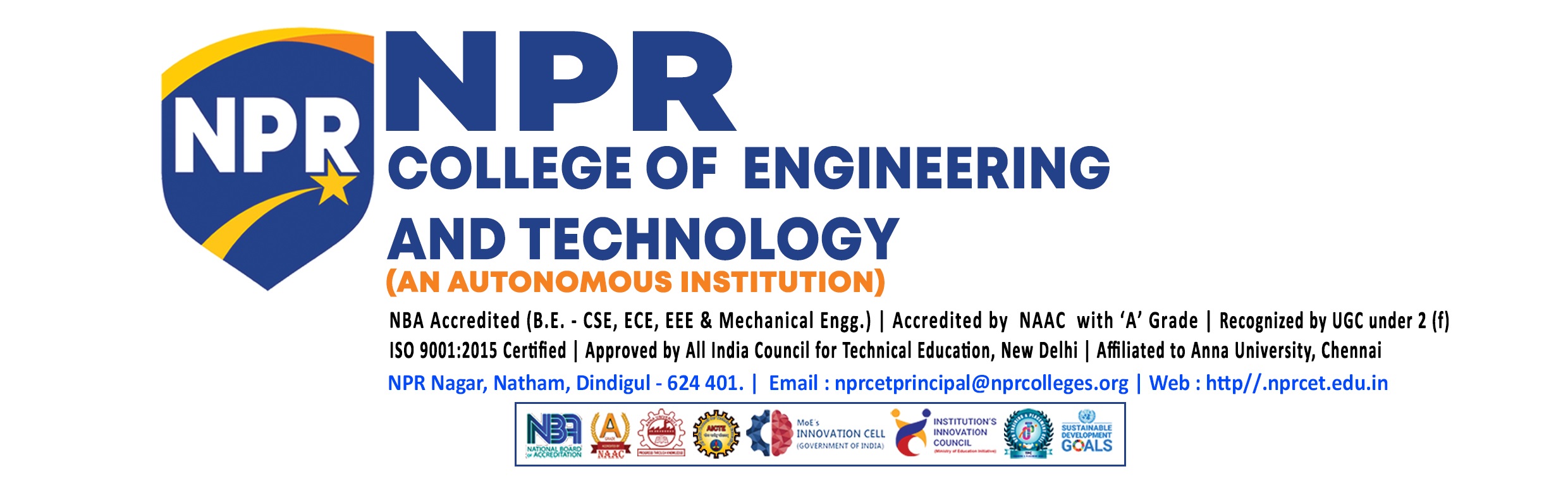 NPR College of Engineering and TechnologyLogo